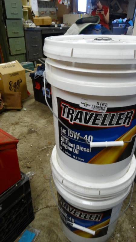 lot 5162 image: 2- 5 Gallons Premium all fleet diesel oil.