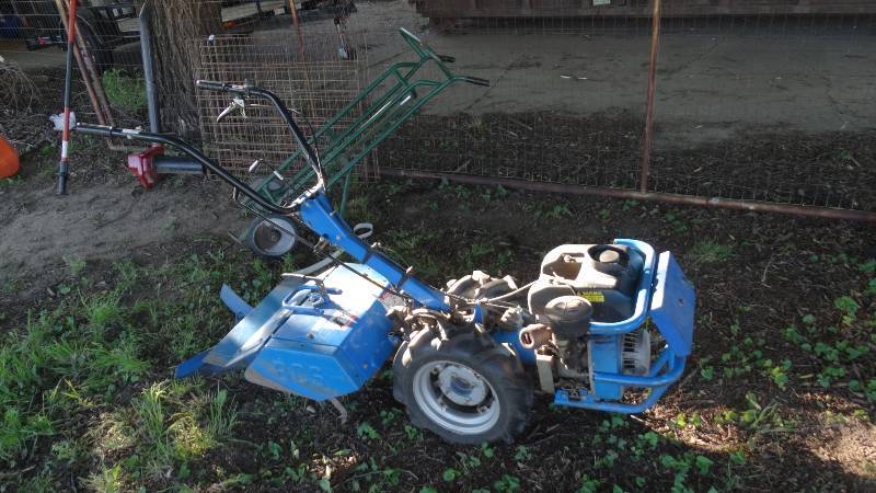lot 5202 image: BCS 2 wheel tractor- Tiller- Model-ALN330WB- 10 hp w plow attachment