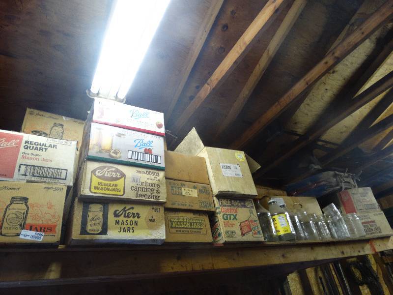 lot 5209 image: HUGE lot of mason jars and other canning jars.