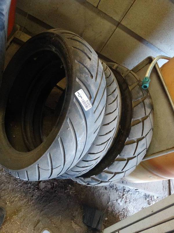 lot 5282 image: 3 motorcycle tires.