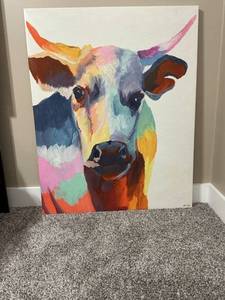 lot 47876 image: Oliver Gal Cow Wow Print on Canvas