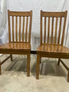 lot 47896 image: Mission Style Dining Room Chairs Set of 5