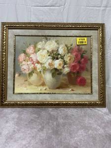 lot 47928 image: Floral Framed Picture