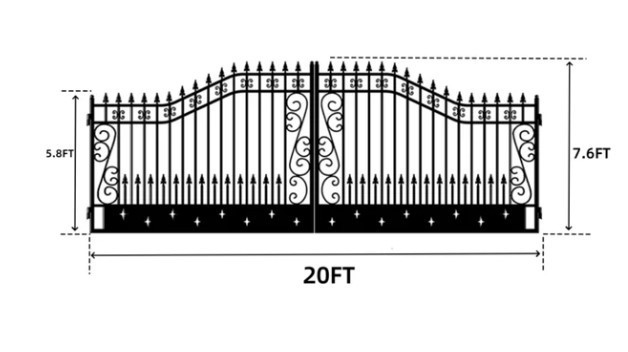 lot 1232 image: Unused 20ft Star Metal Farm Driveway Gate
