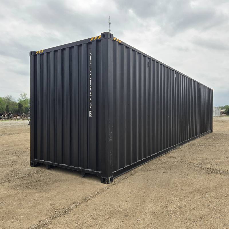 lot 650 image: One Way Use 2024 40 High Cube Storage Container, APPROX 102 TALL X 96 WIDE X 40 DEEP Suihe LYPU0194498  Black