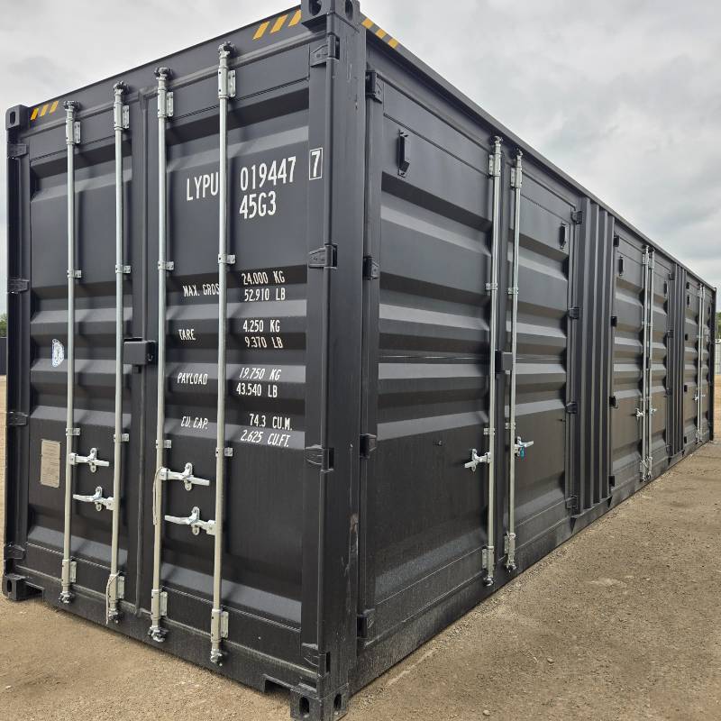 lot 729 image: One Way Use 2024 40 High Cube Storage Container, APPROX 102 TALL X 96 WIDE X 40 DEEP Suihe LYPU088598  Black