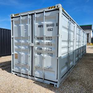 lot 36034 image: 2024 40 High Cube Storage Container, APPROX 102 TALL X 96 WIDE X 40 DEEP  MMPU Damaged