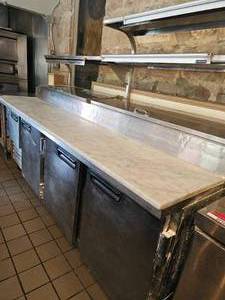 lot 7505 image: Leader Commercial Refrigerated Prep Table ESPT96SC 2018