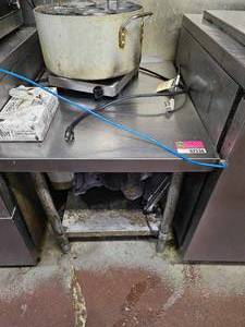 lot 7536 image: Commercial Stainless Steel Prep Table with Undershelf - 24 x 30