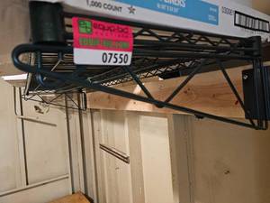 lot 7550 image: Commercial Wire Wall Shelf Unit&nbsp
