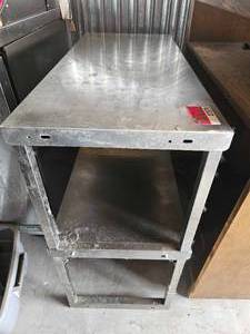 lot 7571 image: Stainless Steel Commercial Kitchen Equipment Stand - 36 x 16