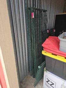 lot 7586 image: Metro Green Wire Storage Shelving Units