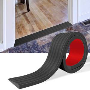 lot 1871 image: Threshold Ramps for Doorways Self-Adhesive Rubber Ramps for Door Threshold Rubber Door Threshold Ramp for Wheelchair Stroller Scooter Reducer Ramp (Black, 3�� Wide x 3.3 Long)