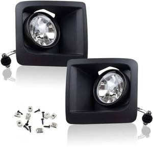lot 1895 image: RP Remarkable Power, Compatible with Sierra 1500 2014-2016 Fog Lights Clear Lens Pair, H3 12V 20W Bulbs FL7086