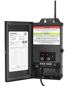 lot 1896 image: SURAIELEC 300W Wi-Fi Low Voltage Landscape Transformer, 2 Independent Channels, 2.4GHz Smart Landscape Lighting Transformer, Work with Alexa & Google Assistant,120V to 12V 15V AC, ETL Listed - Retail $107.64