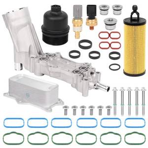 lot 1937 image: A 926-959 Aluminum Engine Oil Cooler and Oil Filter Housing Adapter 926-876 Fit for 3.6L 2011-2016 Dodge Charger Chrysler 200 300 Jeep Grand Cherokee Wrangler Ram ProMaster 6cyl  5184304AE 68105583AF