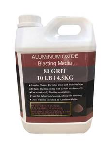 lot 1951 image: Aluminum Oxide - 10 LBS - Medium to Fine Sand Blasting Abrasive Media for Blasting Cabinet or Blasting Guns. #80 GRIT