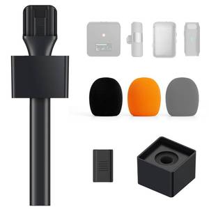 lot 2151 image: TONOR Mic Handle for DJI RODE Microphone, Handheld Stand for Wireless GO, Interview Rig for Lavalier Mics, Adapter for Vlogging, Podcast, Reports, TP20
