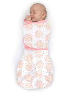 lot 2162 image: SwaddleDesigns 6-Way Omni Swaddle Sack for Newborn with Wrap & Arms Up Sleeves & Mitten Cuffs, Easy Swaddle Transition, Better Sleep for Baby Boys & Baby Girls, Heavenly Floral, Small, 0-3 Months