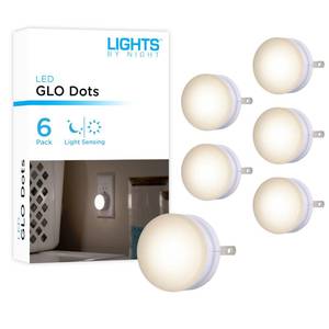 lot 2168 image: Lights By Night Mini LED Night Light, Plug-In, Dusk to Dawn Sensor, Warm White, Compact, Ambient Lighting, LED Lights for Bedroom, Bathroom, Nursery, Hallway, Kitchen, 45176, 5 Pack