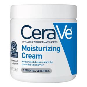 lot 2170 image: CeraVe Moisturizing Cream, Body and Face Moisturizer for Dry Skin, Body Cream with Hyaluronic Acid and Ceramides, Daily Moisturizer, Oil-Free, Fragrance Free, Non-Comedogenic, 19 Ounce