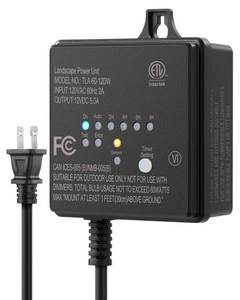 lot 2176 image: DEWENWILS 60W 120V AC to 12V DC Outdoor Low Voltage Transformer with Timer and Photocell Light Sensor, Weatherproof, Specially for LED Landscape Lighting, Spotlight, Pathway Light, ETL Listed