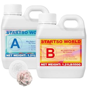 lot 2178 image: STARTSO WORLD Silicone Mold Making Kit 20A, 38OZ Platinum Liquid Silicone Rubber for Mold Making, Fast Cure & Food Safe Silicone Mold Maker, Ideal for Casting Resin MoldsSilicone Molds 11 by Volume