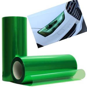 lot 2180 image: DIYAH 12 X 48 Inches Self Adhesive Headlight, Tail Lights, Fog Lights Tint Vinyl Film (Green)