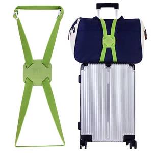 lot 2182 image: Luggage Straps Bag Bungees for Add a Bag Easy to Travel Suitcase Elastic Strap Belt (Green)