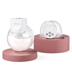 lot 2192 image: Momcozy Wearable Electric Breast Pump �� Portable, Wireless, Adjustable Suction, Soft DoubleFit Flanges, Smart Display (24mm, 2-Pack, Light White) - Retail $138.87