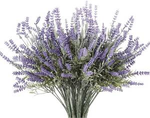 lot 2432 image: Butterfly Craze Artificial Lavender 4-Piece Bundle �� Lifelike Faux Silk Plants for Crafting or Home Decor �� Great for Pairing With Other FakeDried Flowers like Purple Roses to Create Wedding Bouquets