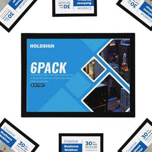 lot 2436 image: Magnetic Sign Holder Self Adhesive Display Frame 8.5 x 11 Transparent PVC and Strong, Magnetic Double Sided Picture Frames A4 Notice for Home, Office,School, Store (6pack)