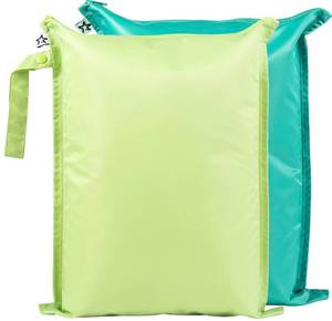 lot 2438 image: Tiny Twinkle Mess-proof Waterproof Wet Dry Bag  2 Pack Reusable for Swimsuits, Gym & Baby Clothes  Leakproof Wet Clothes Bag, Beach Travel Essentials (Rainforest)