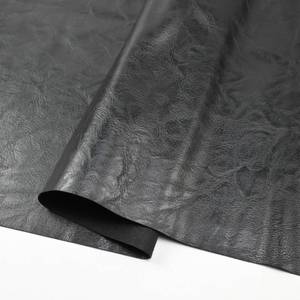 lot 2452 image: A 150cm x 140cm ��59 x54 Inch�� Soft Leather Fabric - Faux Leather Fabric -1mm Thick for Upholstery - DIY Crafts - Black Crazy Horse Distress