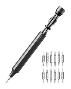 lot 2478 image: HOTO 24 in 1 Multi Bit Mini Screwdriver Set Magnetic, Manual Precision Screwdriver Set, EDC Pen Screwdriver for Eyeglasses, Electronics, Watches, Phones, Laptops, Cameras, Slate Grey