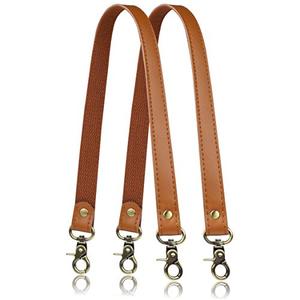lot 2489 image: Allzedream Genuine Leather Purse Strap Sewing Canvas Replacement Handbag Shoulder Bag 2 Pcs (Camel)