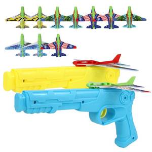 lot 10385 image: Manmel 12 Pack Airplane Launcher Toys for Kids, 2 Launchers and 10 Foam Glider, Indoor Outdoor Flying Toys for Boys Girls 4-8 Years Old, Plane Party Favors Birthday Gifts for Toddlers