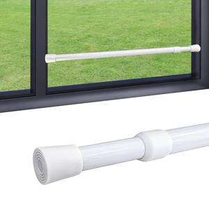 lot 10433 image: toresper 1 Pack Window Security Bars Adjustable Sliding Glass Door Lock Bars 15.7-27.5 Tension Rods 1.2 Diameter Window Safety Lock Bar Stopper with Rubber Tips (White-1Pcs, 15.7-27.5)