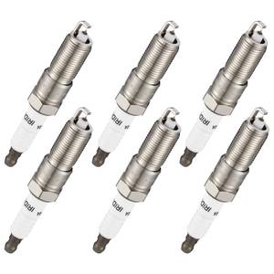 lot 10481 image: BDFHYK Iridium Spark Plugs LZTR5AGP Compatible with Jeep Wrangler Dodge Caravan Grand Caravan Chrysler Pacifica Town & Country Voyager Volkswagen Routan 3.3L 3.8L V6 Replacement for 3381 Set of 6