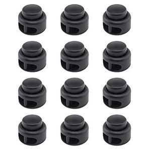 lot 10496 image: RJ-Sport Heavy Duty Cord Locks - Double Hole Drawstring Stopper Fastener for No Tie Shoelaces and More