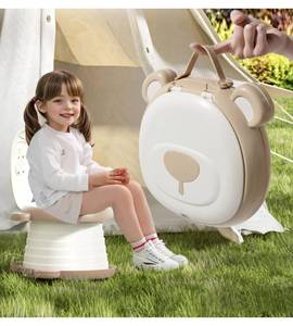 lot 11419 image: AKIMRABY Travel Potty Seat for Toddler��Foldable Car Potty for Toddler, Portable Toilet Seat for Kids with Potty Liners, Absorbent Pads, Portable Potty Seat for Toddler Travel, Camping And Outdoor Use
