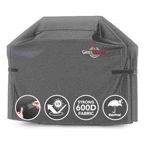 lot 11426 image: GrillTough Heavy Duty BBQ Grill Cover for Outdoor Grill, 52 Inch �� Waterproof, Weather Resistant, UV & Fade Resistant with Adjustable Straps �� Gas Grill Cover for Weber, Charbroil, etc. Charcoal