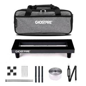 lot 11427 image: Ghost Fire Guitar Pedal Board Aluminum Alloy 0.8lb Super light Effect Pedalboard13.7x5.5 with Carry Bag,SPL-01
