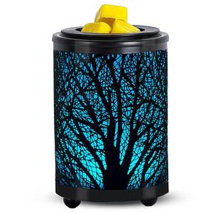 lot 11439 image: Leyoue Electric Wax Melt Warmer PTC Heating Plate with 7 Colors LED Changing Light Wax Warmer Fragrance Warmer for Home Office Gifts & Decor(Black Forest)