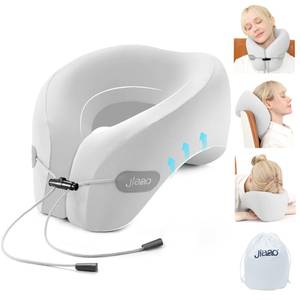 lot 11453 image: jiaao Travel Neck Pillow Memory Foam Neck Support, 2025 Upgraded Advanced Travel Pillow for Road Trips, Adjustable Clasp, Storage Bag, Airplane Pillow for Travel, Home, Office, and Gaming