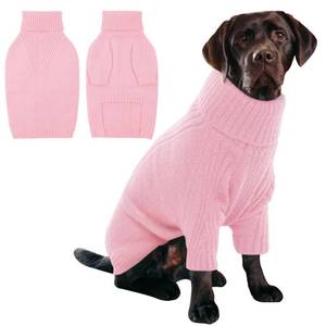 lot 11454 image: IECOii Extra-Large Dog Sweater 4XL,Christmas Dog Sweaters for Extra Large Dogs Girl Boy,Turtleneck Knitted Knitwear Easy On Doggie Sweatshirt Dog Sweater for Doberman,Great Dane(Pink,XXXXL)