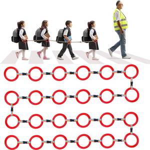 lot 11461 image: Motionchic 24 Sets Walking Rope for Preschool Toddlers Walking Rope Kids Handles Safety Line Detachable Transition Rope for Childrens School Kindergarten Outdoor Supplies(Red)