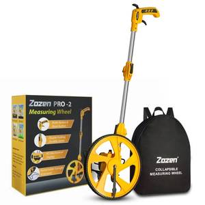 lot 11463 image: Zozen Professional Measure Wheel, with Brake & Handle Reset - Advanced CollapsibleMechanical, Distance Measuring Wheel in Feet Up To 10,000Ft, with Cloth Carrying Bag.