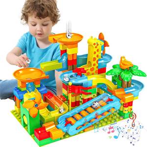 lot 11477 image: BATTOP Marble Run for Kids Ages 4-8, 167 PCS Classic Big Size Blocks Set, Crazy Marble Run Building Blocks with 4 Balls Race Track, STEM Toys Bricks Set Christmas Toys for Boys & Girls