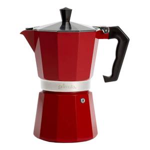 lot 11480 image: Primula Classic Stovetop Espresso and Coffee Maker, Moka Pot for Italian and Cuban Caf� Brewing, Greca Coffee Maker, Cafeteras, 6 Espresso Cups, Red